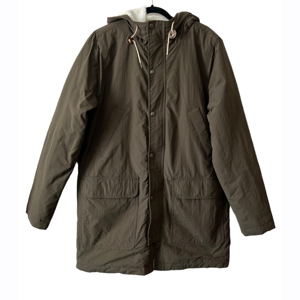 Abercrombie‎ & Fitch Green Parka Hoodie Fleece Lined Jacket Women’s XL